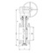 Butterfly valve Type: 9530 Steel/Steel Triple-ecFire safe Gearbox Flange Long F to F